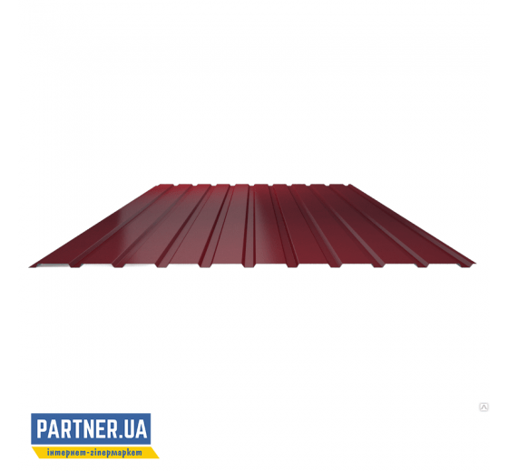Профнастил стіновий RAL 3005, 950х2000х0,18 мм