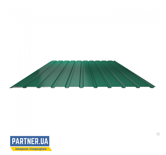Профнастил стіновий RAL 6005, 950х1500х0,25 мм